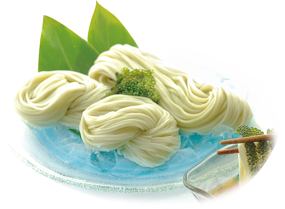 「ふくらむぷちぷち海ぶどう 」を海ぶどう麺と食す贈り物