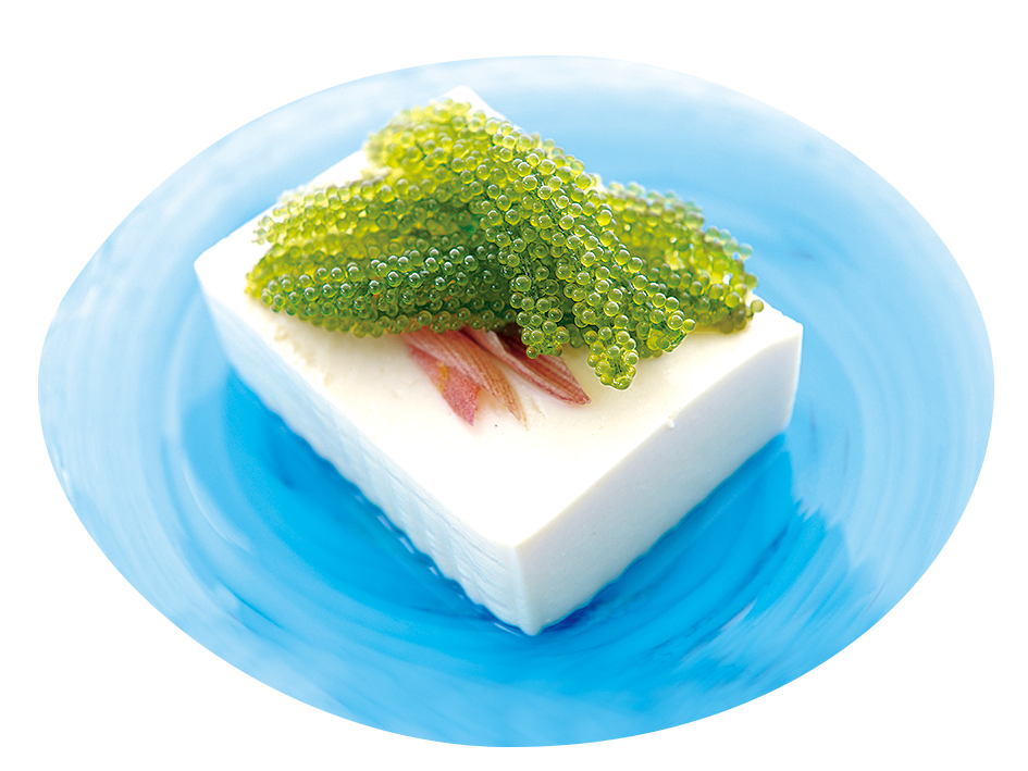 「ふくらむぷちぷち海ぶどう」を琉球ガラスで食す贈り物