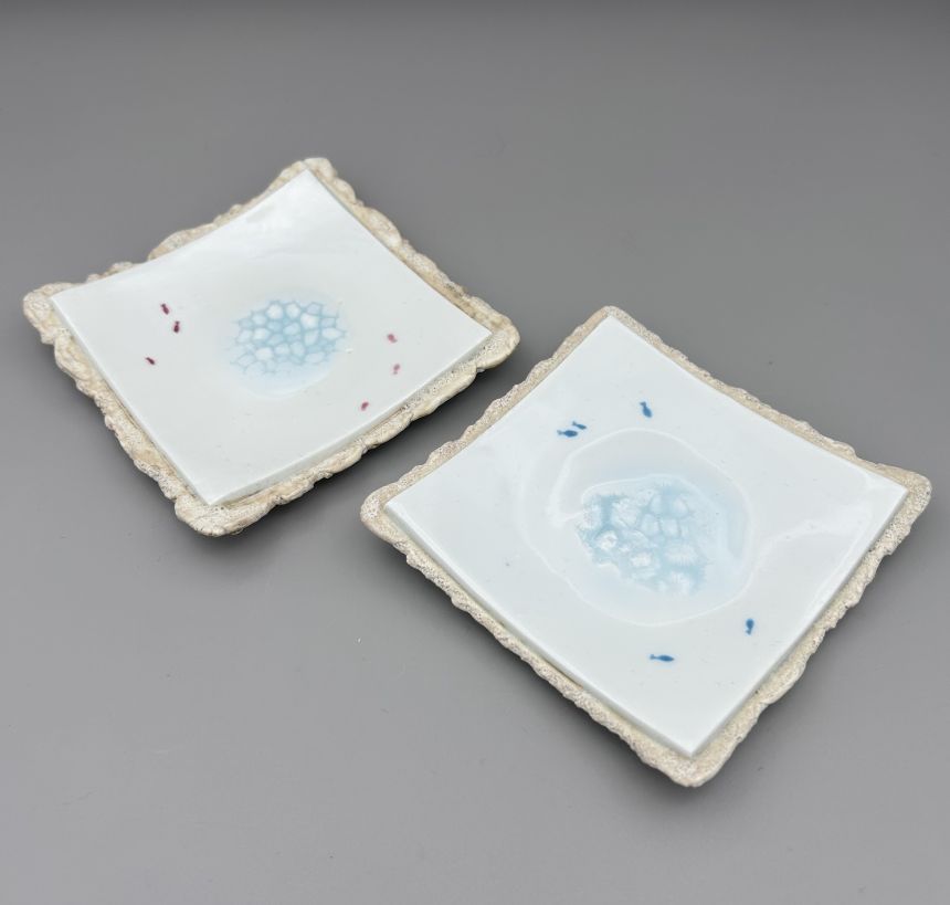 沖縄の海を、器に｜さんご焼き 小皿 2枚セット