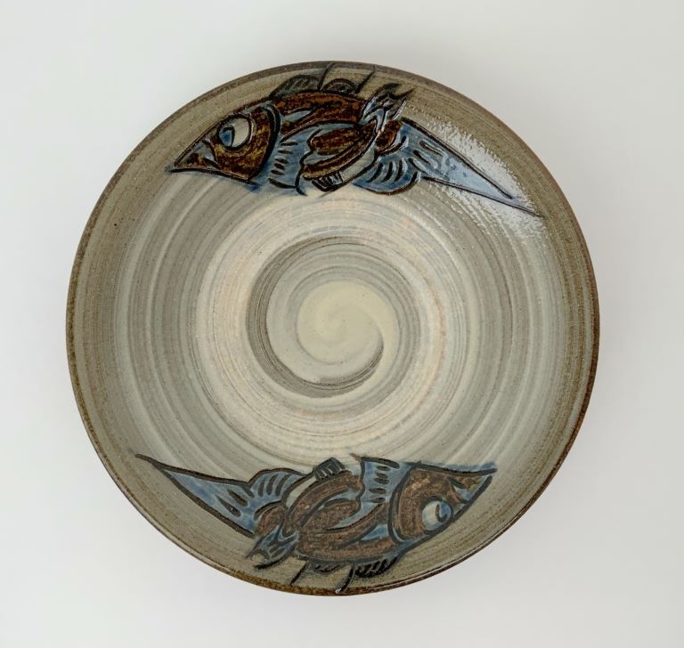 〈琉球やちむん〉5寸絵皿×2枚セット ※ご注文から４ヶ月程お待ちいただいております。
